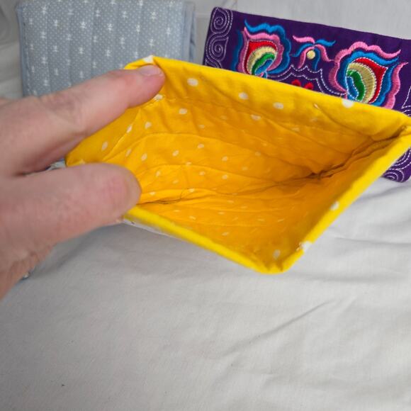 Quilted Wallet Bags Handmade in Washington State 4 Bundle Deal Multi-Color - Picture 11 of 16